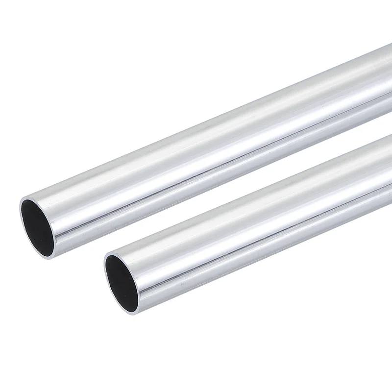 2 Pcs 6063 Aluminum Tube, 18mm OD 1mm Thickness 300mm Length Round Tubing