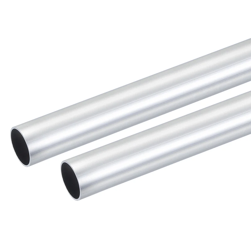 2 Pcs 6063 Aluminum Tube, 22mm OD 1mm Thickness 300mm Length Round Tubing