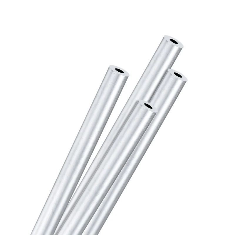 4-Pack 6063 Aluminum Round Tube, 3mmx7mm(IDxOD) 250mm Length Straight Tubing