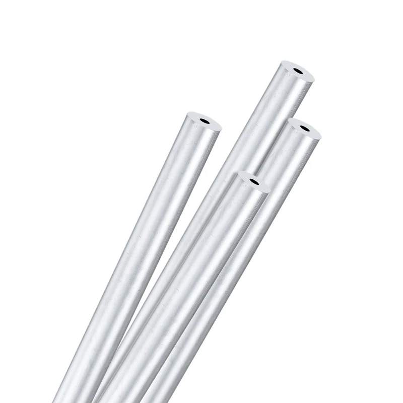 4-Pack 6063 Aluminum Round Tube, 2mmx7mm(IDxOD) 250mm Length Straight Tubing