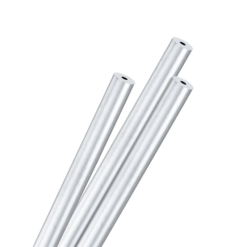 3-Pack 6063 Aluminum Round Tube, 2mmx7mm(IDxOD) 250mm Length Straight Tubing