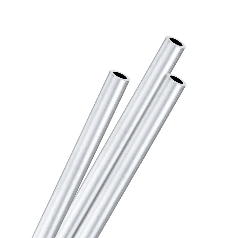 3-Pack 6063 Aluminum Round Tube, 4mmx6mm(IDxOD) 250mm Length Straight Tubing