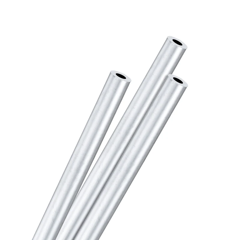 3-Pack 6063 Aluminum Round Tube, 3mmx6mm(IDxOD) 250mm Length Straight Tubing