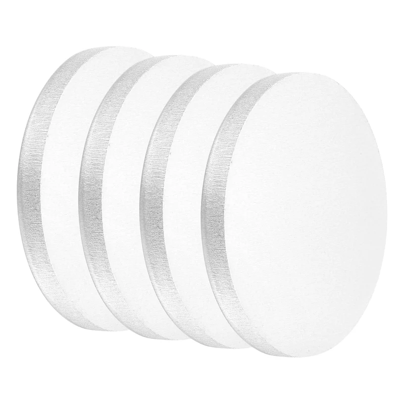 4Pcs Aluminum Disc, 2"(50mm) Dia 0.2"(5mm) Thick Round 5052 Aluminum Sheets