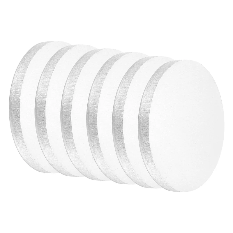 6Pcs Aluminum Disc 2"(50mm) Dia 0.16"(4mm) Thick Round 5052 Aluminum Sheets