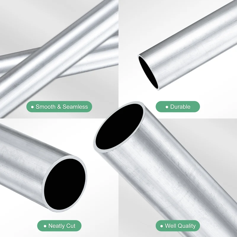 1-Pack 6063 Aluminum Round Tube, 27mmx30mm(IDxOD) 400mm Length Straight Tubing