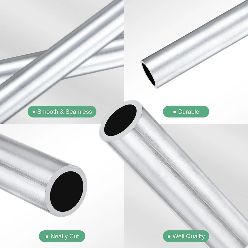 1-Pack 6063 Aluminum Round Tube, 14mmx18mm(IDxOD) 400mm Length Straight Tubing