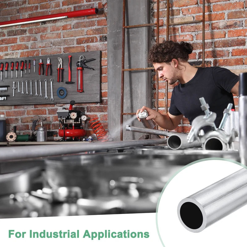 1-Pack 6063 Aluminum Round Tube, 14mmx18mm(IDxOD) 400mm Length Straight Tubing