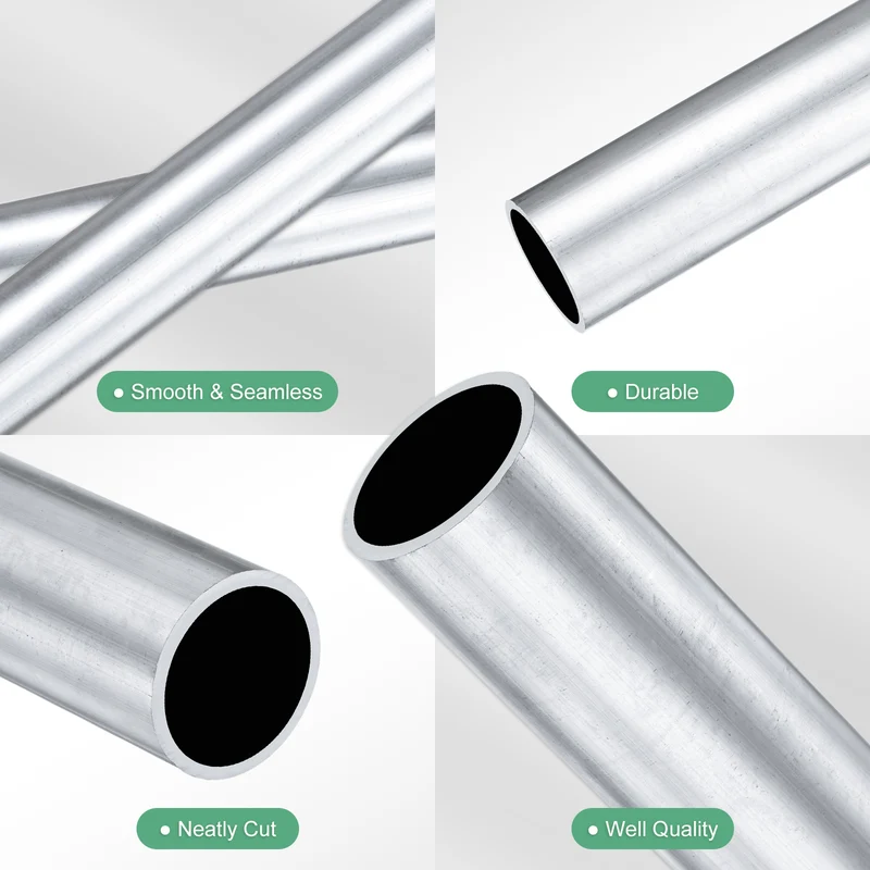 1-Pack 6063 Aluminum Round Tube, 26mmx30mm(IDxOD) 250mm Length Straight Tubing