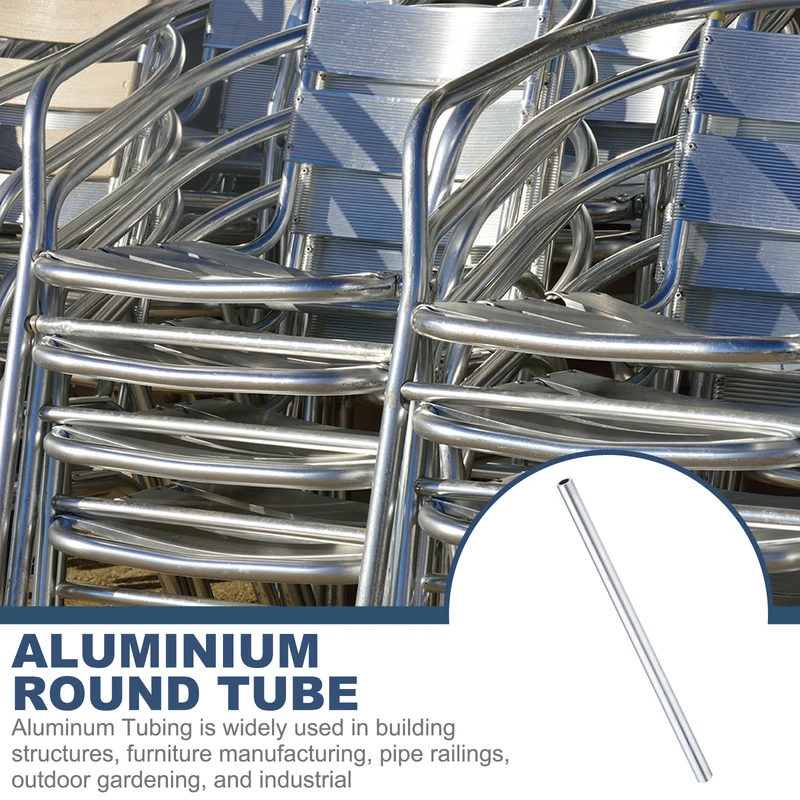 6063 Aluminum Tubing 1/2" (12mm) OD x 5/16" (7.5mm) ID x 12" Length 2mm Thick