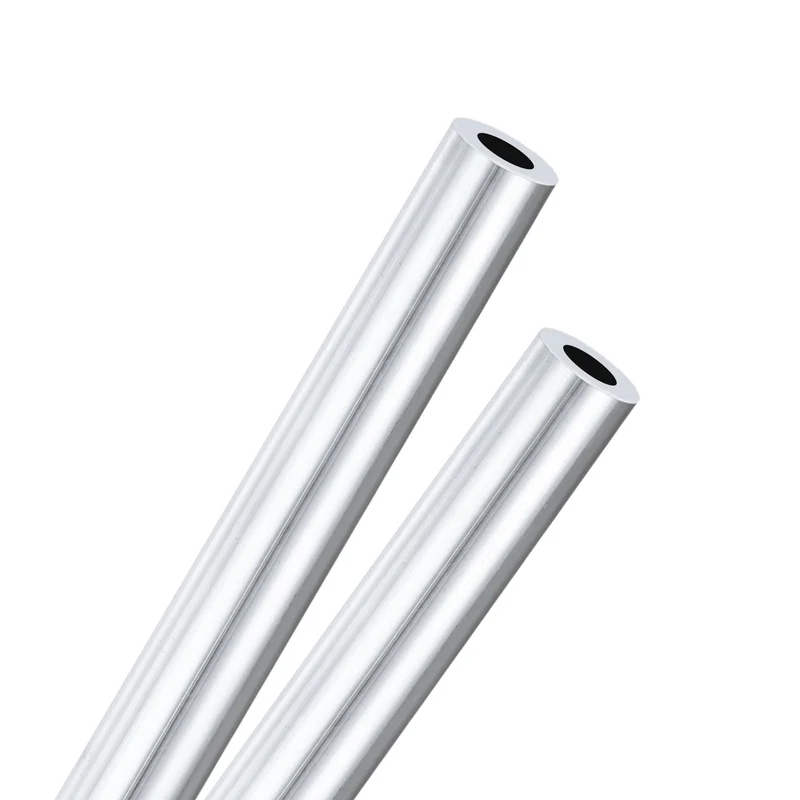 2-Pack 6063 Aluminum Round Tube, 7mmx13mm(IDxOD) 400mm Length Straight Tubing