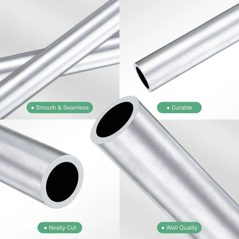 1-Pack 6063 Aluminum Round Tube, 15mmx20mm(IDxOD) 250mm Length Straight Tubing