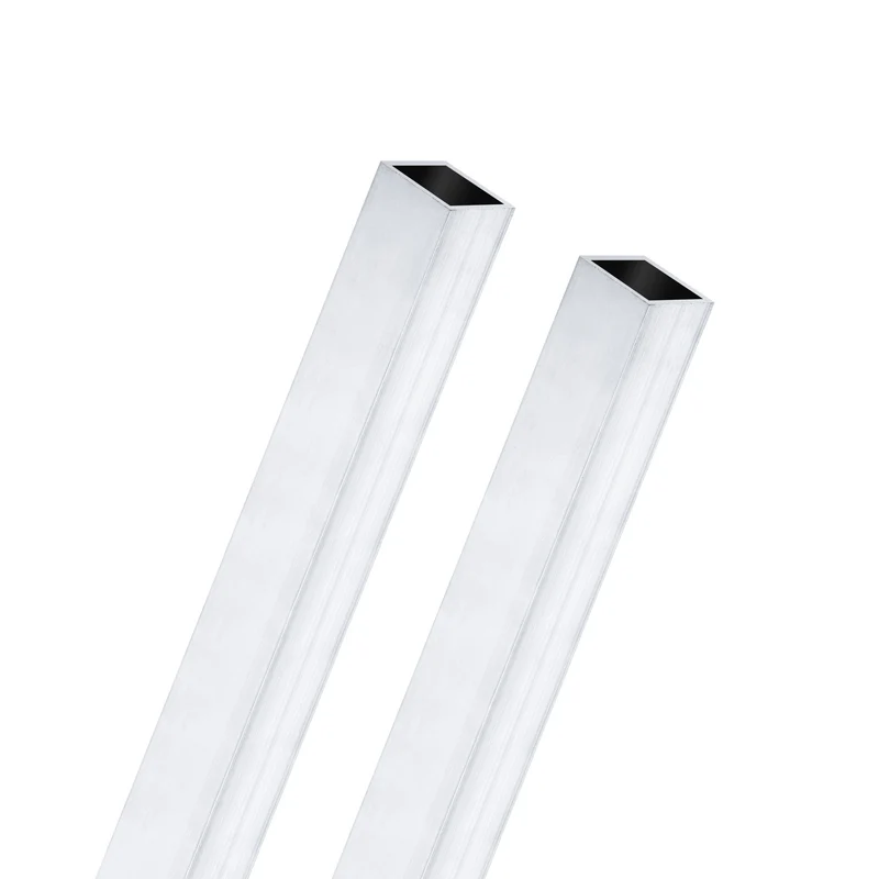 2Pcs 200mm 6063 Aluminum Square Tube, 6x6x1mm Straight Pipe Tubing for Frame