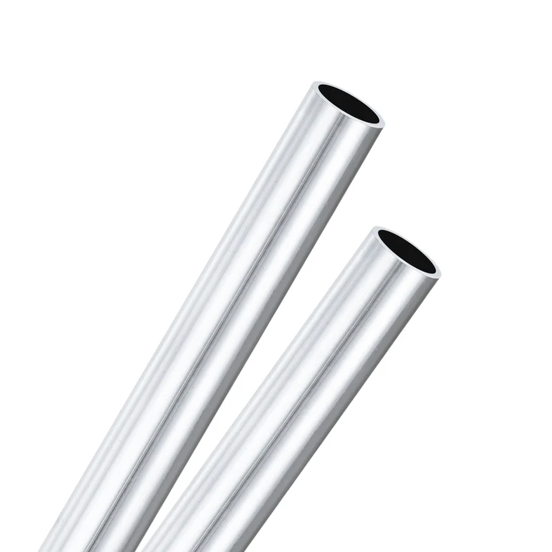 2-Pack 6063 Aluminum Round Tube, 11mmx13mm(IDxOD) 400mm Length Straight Tubing
