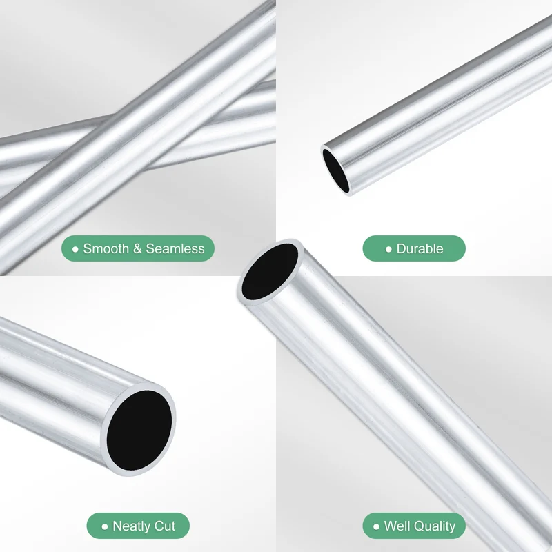 1-Pack 6063 Aluminum Round Tube, 11mmx13mm(IDxOD) 400mm Length Straight Tubing