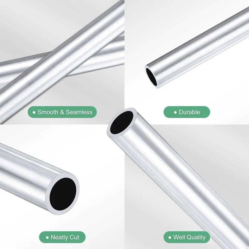 1-Pack 6063 Aluminum Round Tube, 10mmx13mm(IDxOD) 400mm Length Straight Tubing