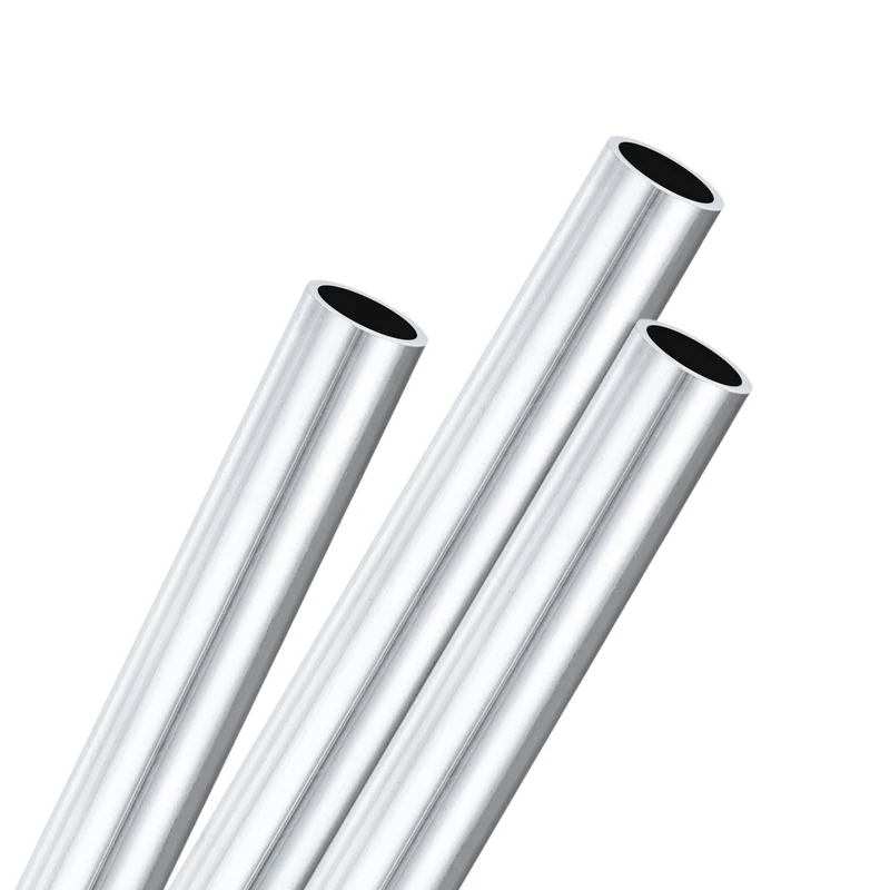 3-Pack 6063 Aluminum Round Tube, 10mmx12mm(IDxOD) 400mm Length Straight Tubing