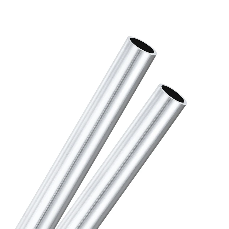 2-Pack 6063 Aluminum Round Tube, 9mmx11mm(IDxOD) 400mm Length Straight Tubing