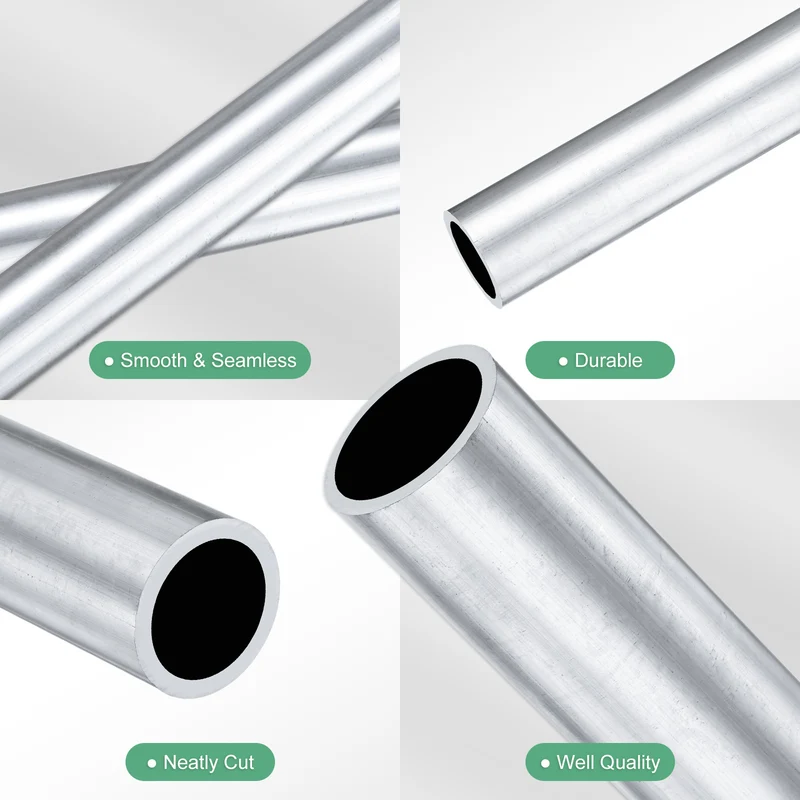 1-Pack 6063 Aluminum Round Tube, 15mmx19mm(IDxOD) 250mm Length Straight Tubing