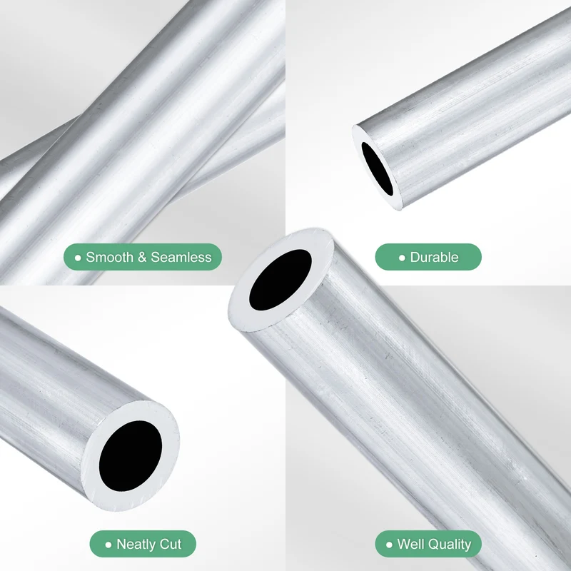 1-Pack 6063 Aluminum Round Tube, 15mmx25mm(IDxOD) 100mm Length Straight Tubing