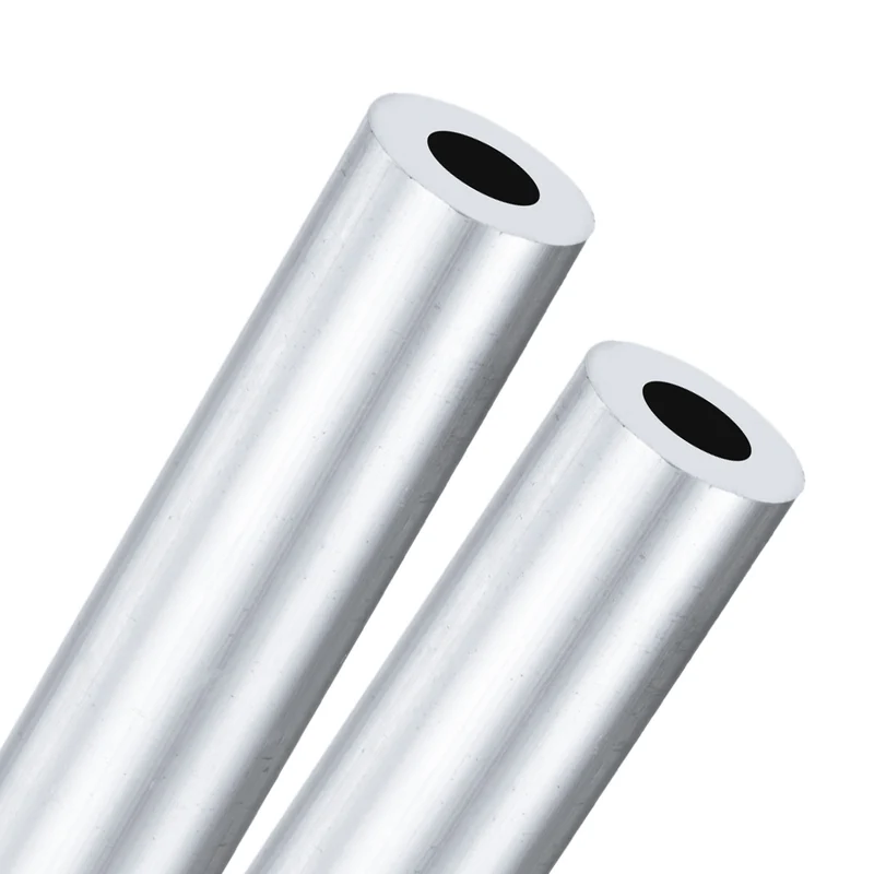 2-Pack 6063 Aluminum Round Tube, 10mmx20mm(IDxOD) 100mm Length Straight Tubing