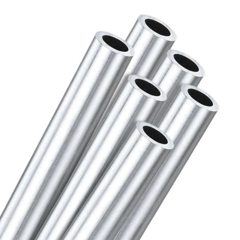 6-Pack 6063 Aluminum Round Tube, 8mmx12mm(IDxOD) 100mm Length Straight Tubing