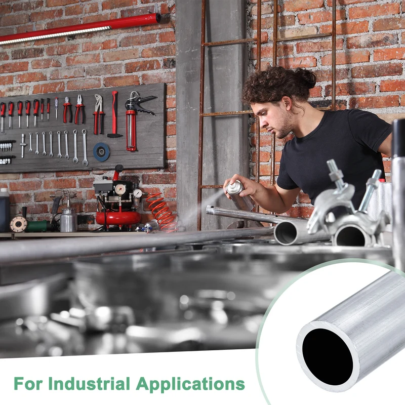 1-Pack 6063 Aluminum Round Tube, 19mmx25mm(IDxOD) 300mm Length Straight Tubing