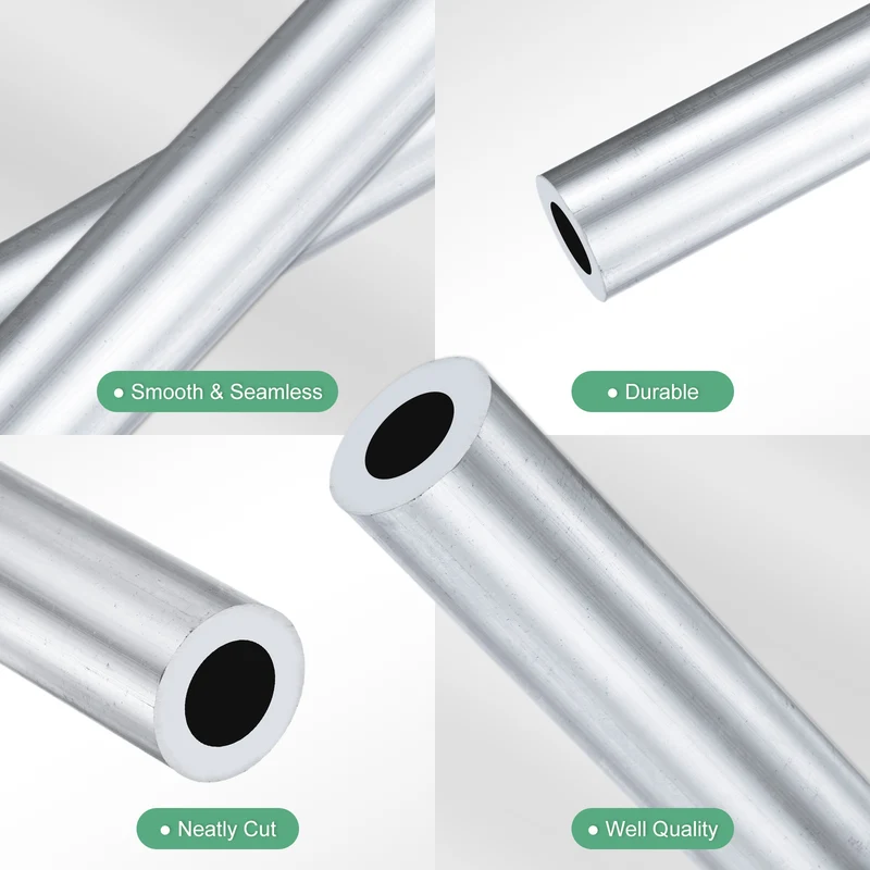 1-Pack 6063 Aluminum Round Tube, 12mmx20mm(IDxOD) 300mm Length Straight Tubing