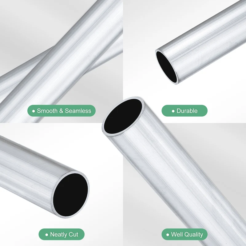1-Pack 6063 Aluminum Round Tube, 16mmx19mm(IDxOD) 300mm Length Straight Tubing