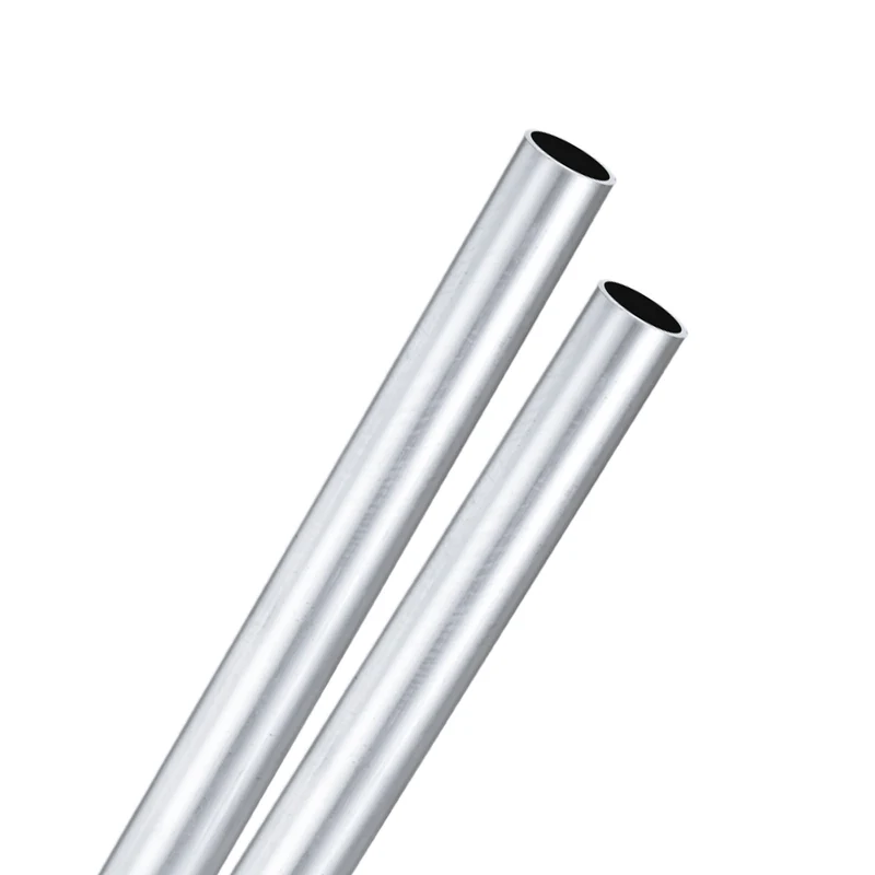 2-Pack 6063 Aluminum Round Tube, 15mmx18mm(IDxOD) 300mm Length Straight Tubing