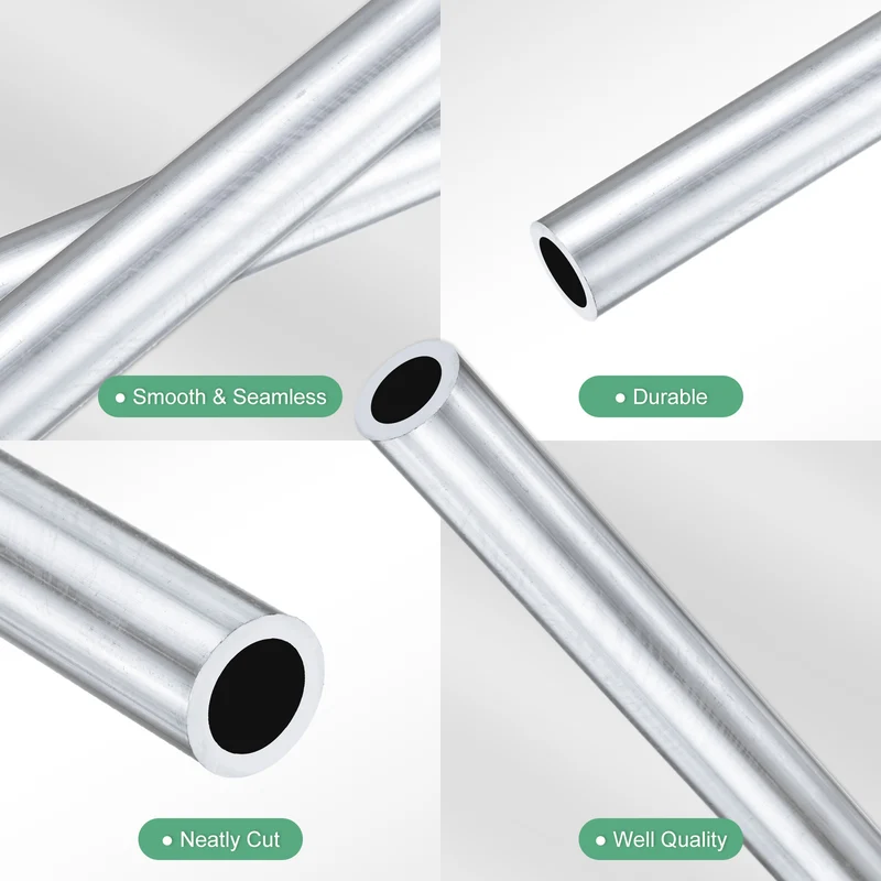 1-Pack 6063 Aluminum Round Tube, 12mmx18mm(IDxOD) 300mm Length Straight Tubing