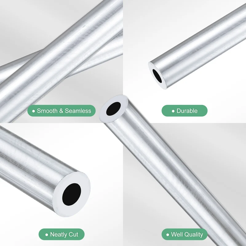 1-Pack 6063 Aluminum Round Tube, 9mmx18mm(IDxOD) 300mm Length Straight Tubing