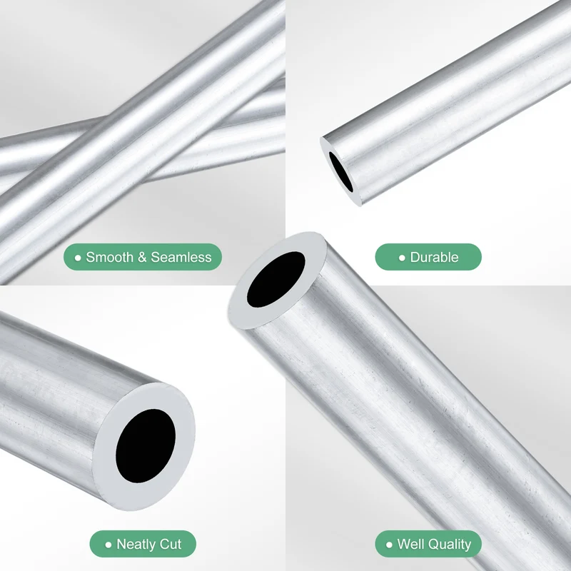 1-Pack 6063 Aluminum Round Tube, 11mmx19mm(IDxOD) 300mm Length Straight Tubing