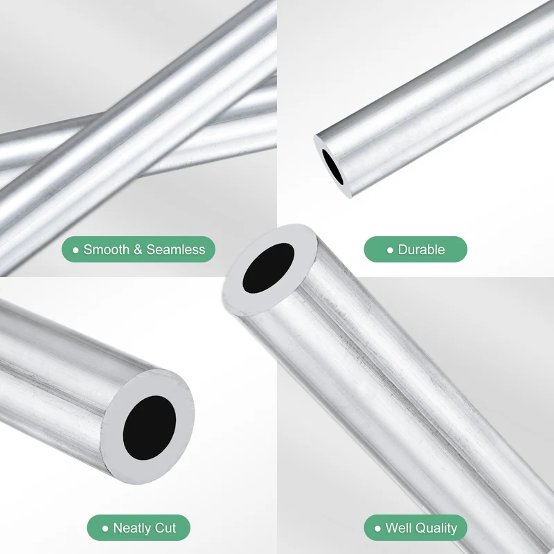 1-Pack 6063 Aluminum Round Tube, 10mmx18mm(IDxOD) 300mm Length Straight Tubing