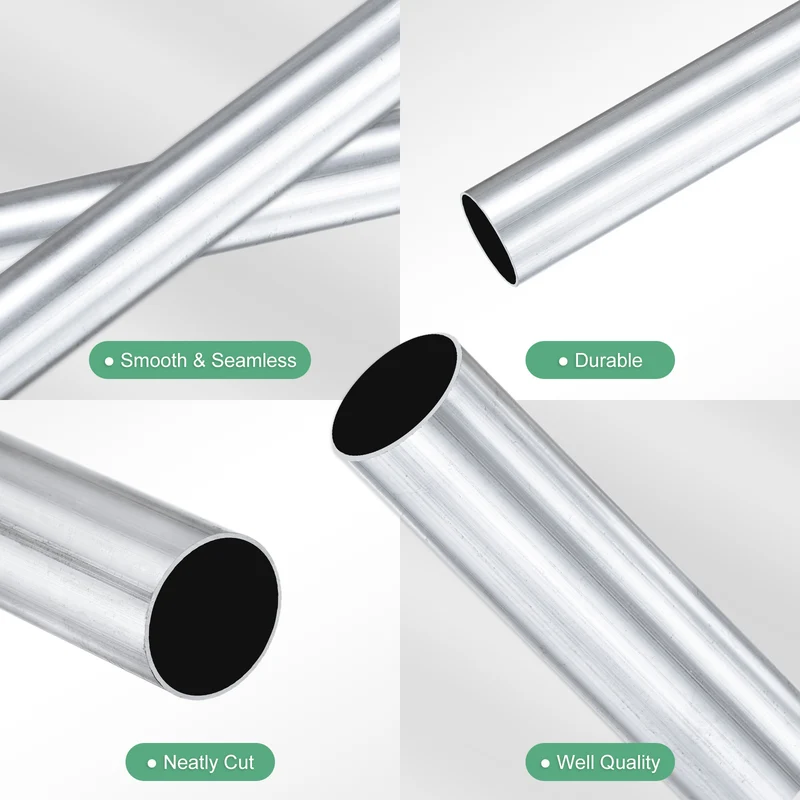 1-Pack 6063 Aluminum Round Tube, 15mmx16mm(IDxOD) 300mm Length Straight Tubing