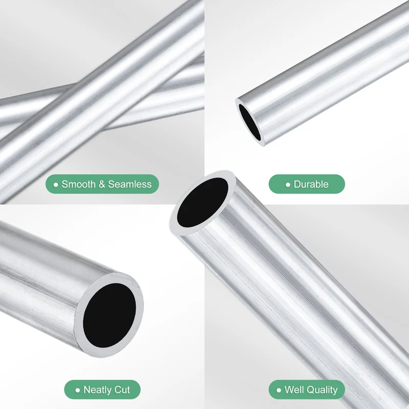 1-Pack 6063 Aluminum Round Tube, 13mmx16mm(IDxOD) 300mm Length Straight Tubing