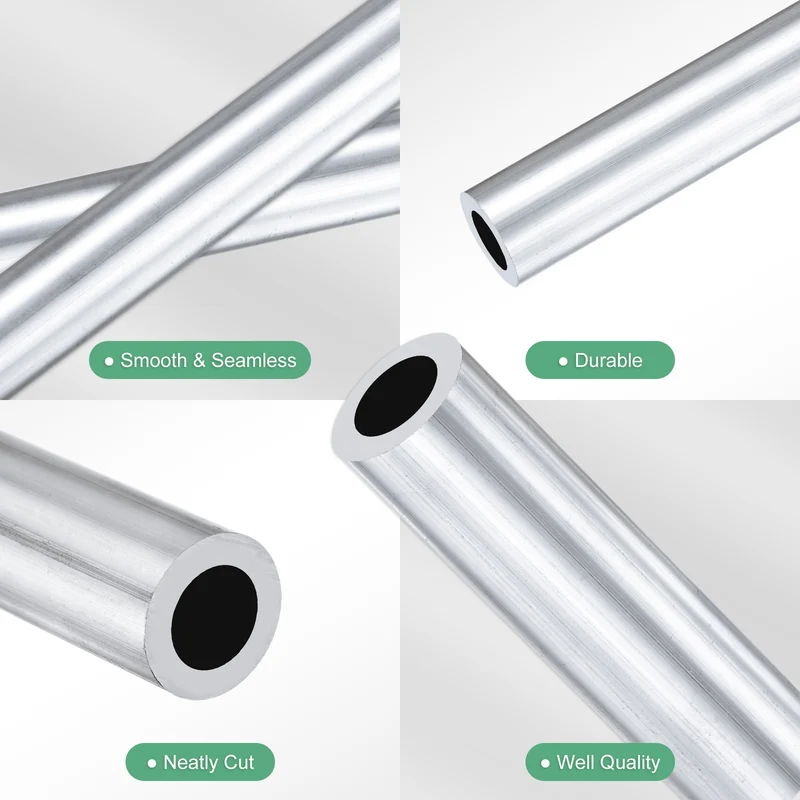 1-Pack 6063 Aluminum Round Tube, 11mmx16mm(IDxOD) 300mm Length Straight Tubing