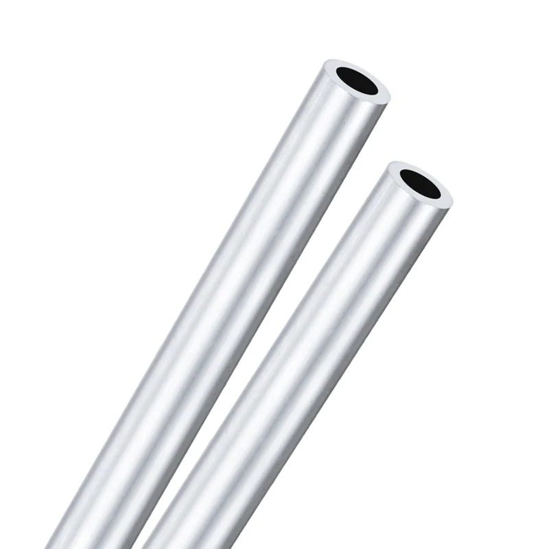 2-Pack 6063 Aluminum Round Tube, 12mmx20mm(IDxOD) 300mm Length Straight Tubing