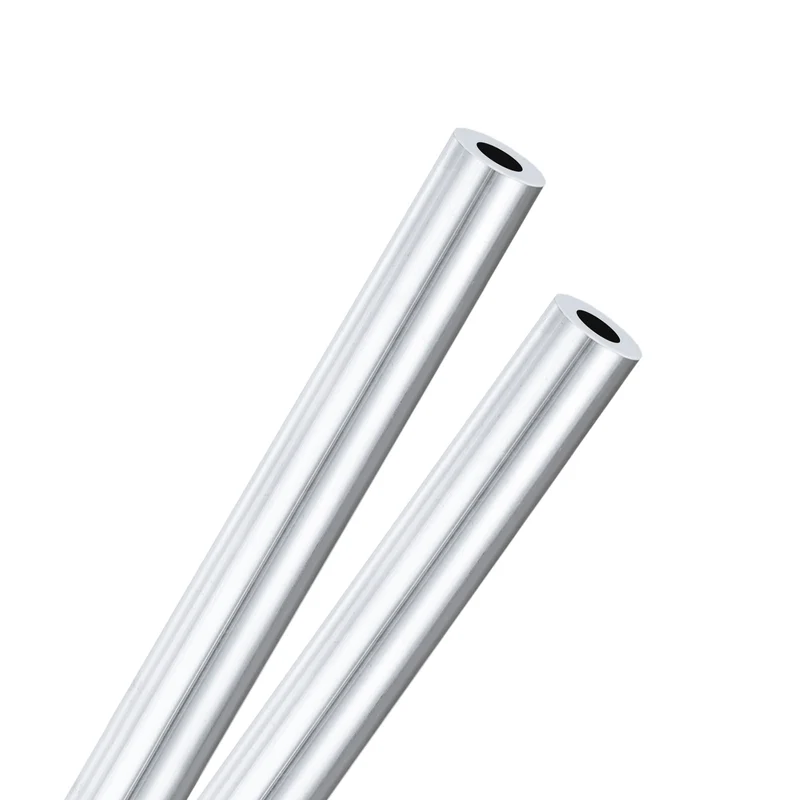 2-Pack 6063 Aluminum Round Tube, 5mmx10mm(IDxOD) 250mm Length Straight Tubing
