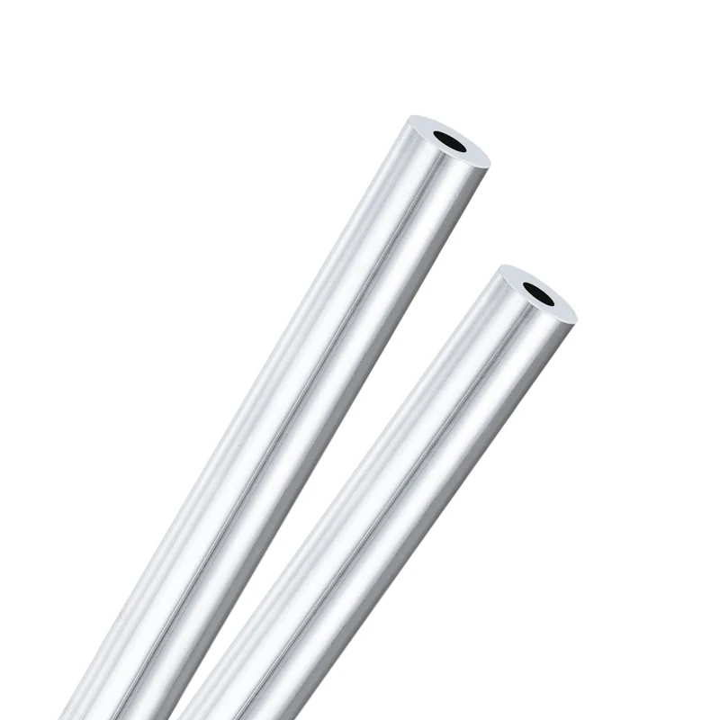 2-Pack 6063 Aluminum Round Tube, 4mmx10mm(IDxOD) 250mm Length Straight Tubing