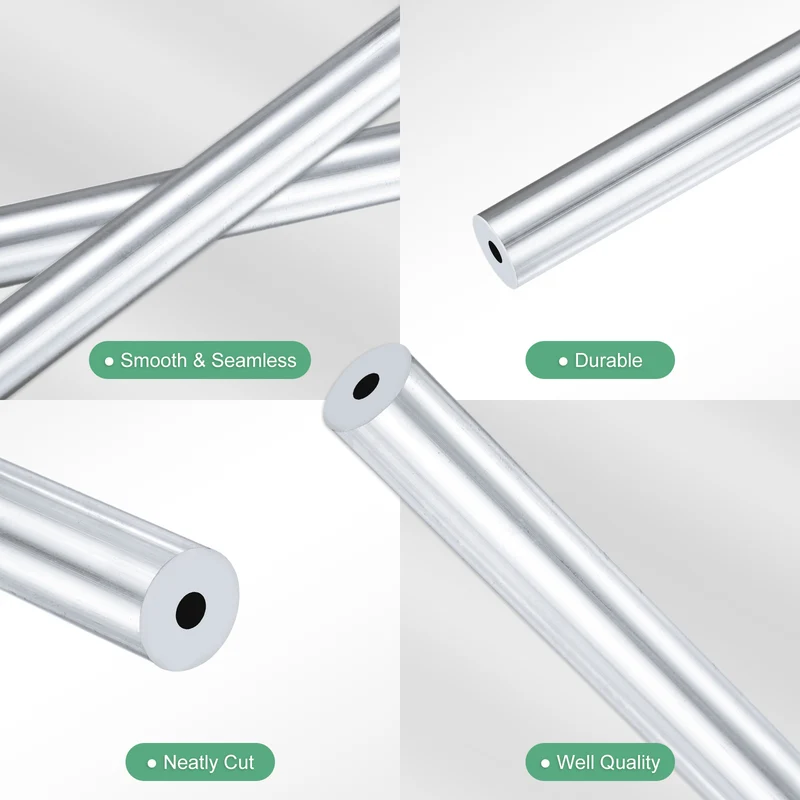 1-Pack 6063 Aluminum Round Tube, 3mmx10mm(IDxOD) 250mm Length Straight Tubing