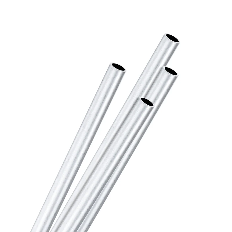 4-Pack 6063 Aluminum Round Tube, 4mmx5mm(IDxOD) 250mm Length Straight Tubing