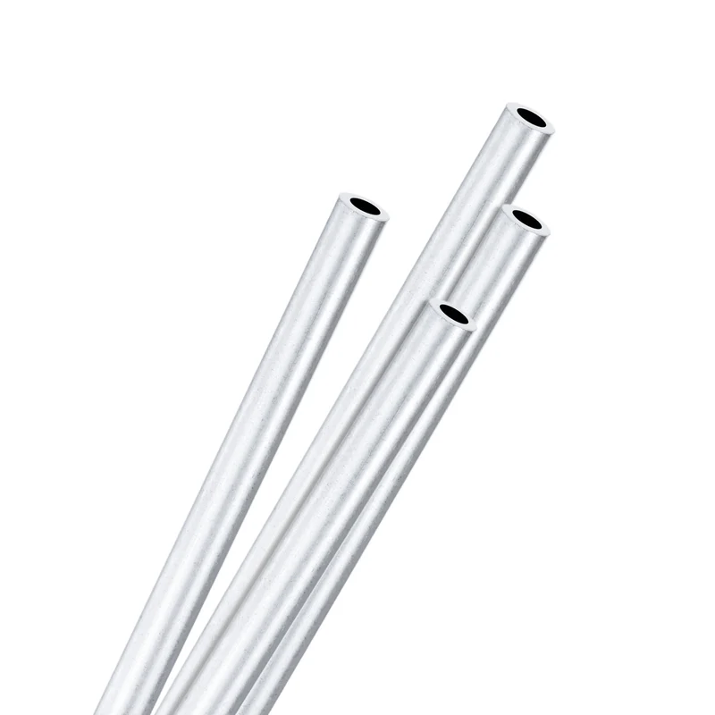4-Pack 6063 Aluminum Round Tube, 3mmx5mm(IDxOD) 250mm Length Straight Tubing