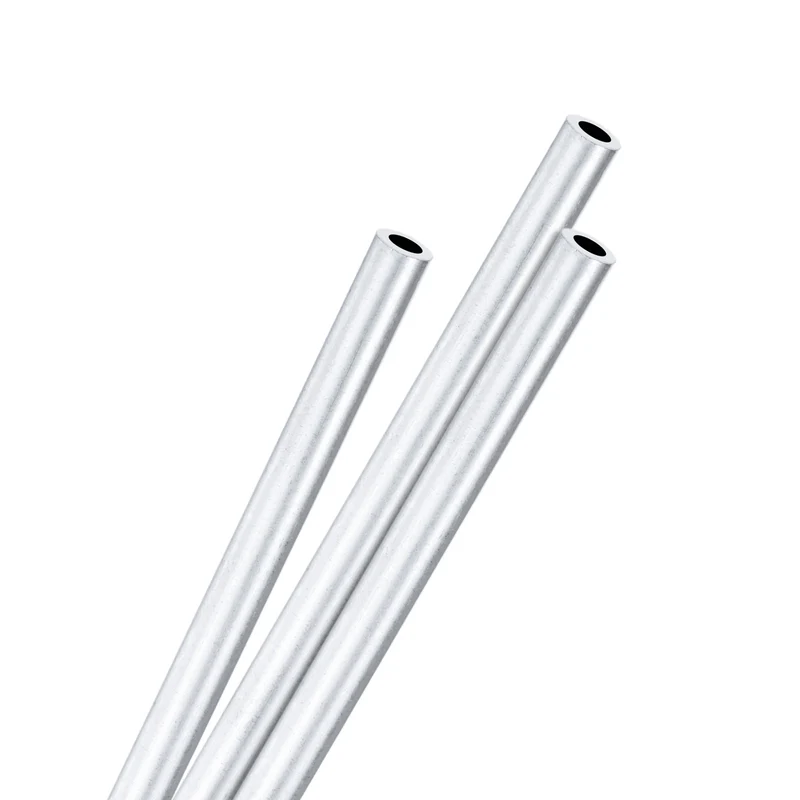 3-Pack 6063 Aluminum Round Tube, 3mmx5mm(IDxOD) 250mm Length Straight Tubing