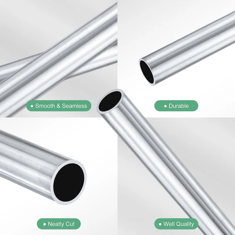1-Pack 6063 Aluminum Round Tube, 14mmx17mm(IDxOD) 300mm Length Straight Tubing