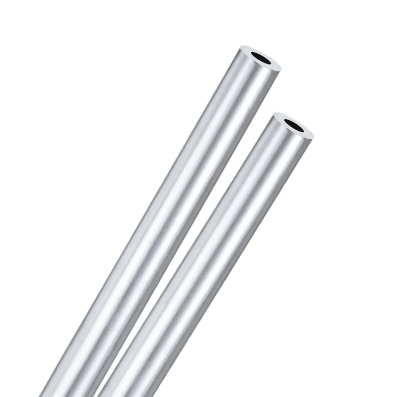 2-Pack 6063 Aluminum Round Tube, 8mmx17mm(IDxOD) 300mm Length Straight Tubing