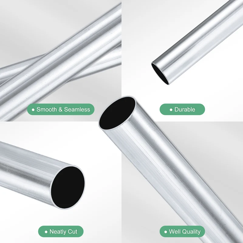 1-Pack 6063 Aluminum Round Tube, 14mmx16mm(IDxOD) 300mm Length Straight Tubing