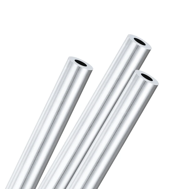 3-Pack 6063 Aluminum Round Tube, 7mmx14mm(IDxOD) 300mm Length Straight Tubing