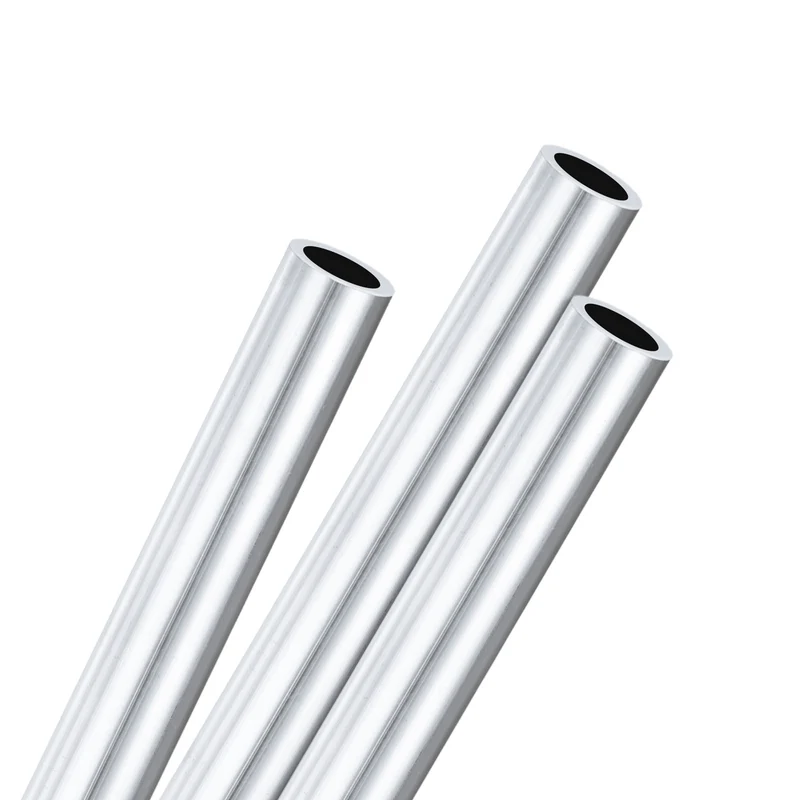 3-Pack 6063 Aluminum Round Tube, 8.8mmx12.7mm(IDxOD) 300mm Length Straight Tubing