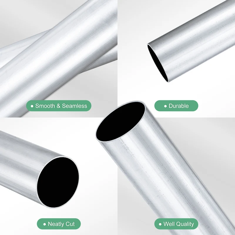 1-Pack 6063 Aluminum Round Tube, 26mmx28mm(IDxOD) 300mm Length Straight Tubing